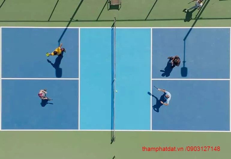 thảm pickleball ngoài trời 